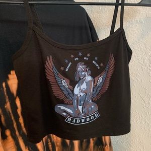 Badwood Born to be Down Crop Tank